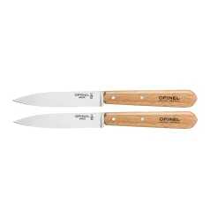 Opinel Kitchen Knives^Set of 2 No 112 Beechwood Handle Paring Knives, 10cm