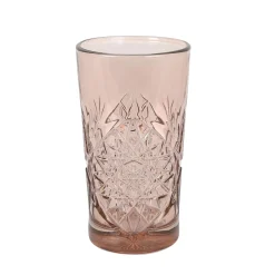 Bright Glassware Tableware Brands|Cocktail Making & Barware^Set of 6 Pink Hobstar Highball Glasses, 350ml