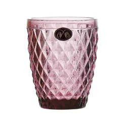 Bright Glassware Tableware Brands^Set of 6 Purple Diamond Tumblers, 270ml