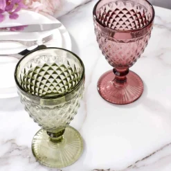 Bright Glassware Tableware Brands^Set of 6 Purple Diamond Wine Glasses, 350ml