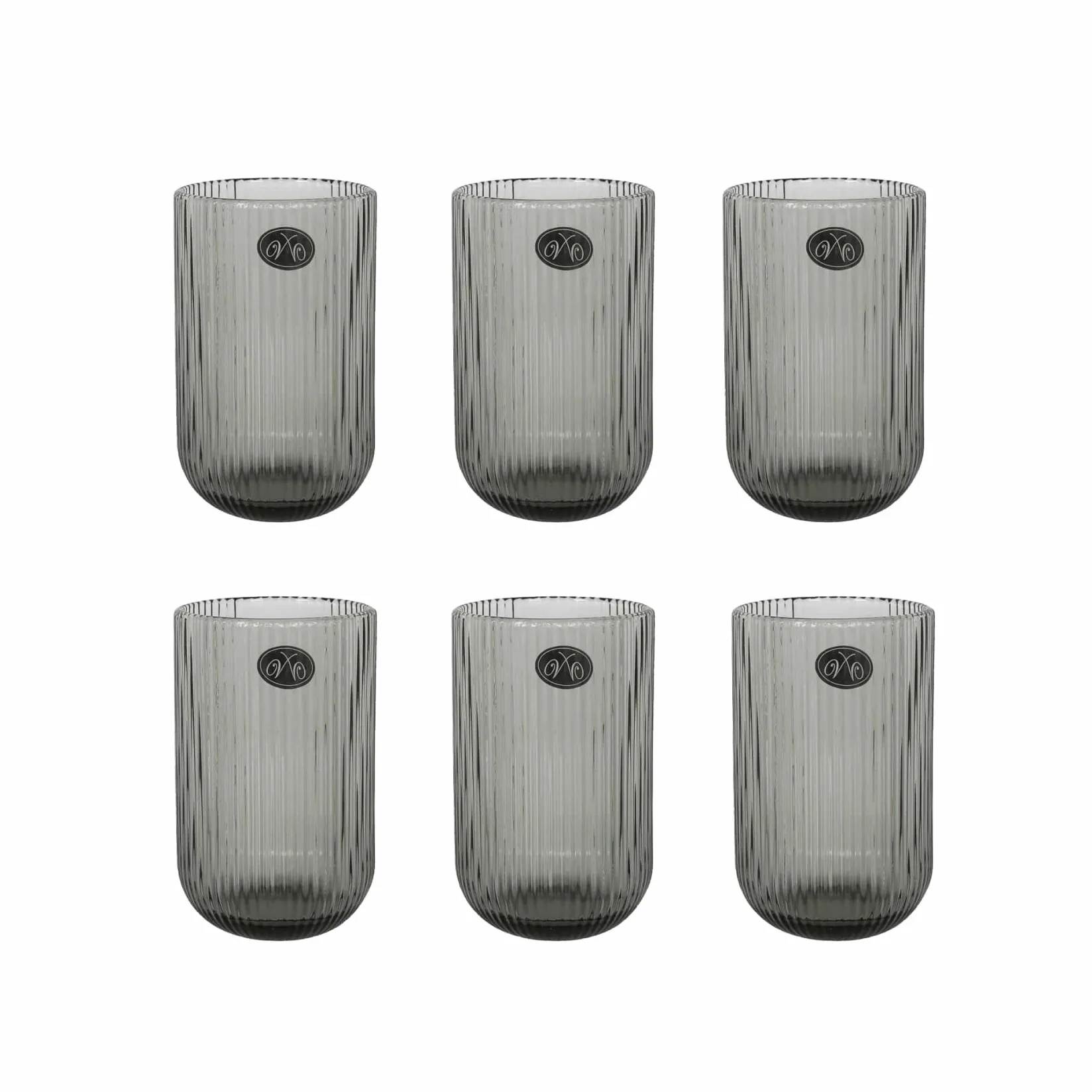 Bright Glassware Tableware Brands|Cocktail Making & Barware^Set of 6 Ribbed Green Highball Glasses, 430ml