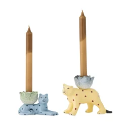 Bloomingville Tableware Brands|Table Setting^Set of 2 Rory Blue Stoneware Candle Holder
