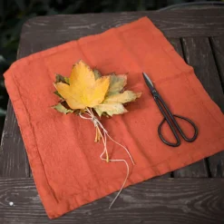 Linen Tales Table Setting|Kitchen Textiles & Clothing^Set of 2 Rust Linen Napkins