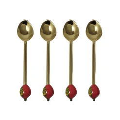 My Gifts Trade Cutlery|Tableware Brands^Set of 4 Strawberry Dessert Spoons