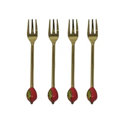My Gifts Trade Cutlery|Tableware Brands^Set of 4 Strawberry Tasting Forks