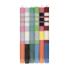 British Colour Standard Table Setting|Tableware Brands^Set of 6 Striped Dinner Candles - Multicolour