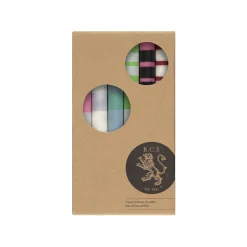 British Colour Standard Table Setting|Tableware Brands^Set of 6 Striped Dinner Candles - Multicolour