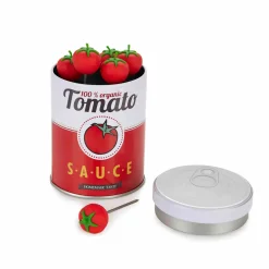 Balvi Tableware Brands|Serveware^Set of 6 Tomato Cocktail Sticks in a Tin