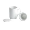 Porcelain Tableware Brands^Set of 6 White Mug with Tea Strainer, 270ml