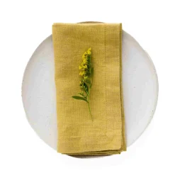 Linen Tales Table Setting|Kitchen Textiles & Clothing^Set of 2 Yellow Linen Napkins