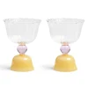 &Klevering Tableware Brands|Cocktail Making & Barware^Set of 2 Yellow Tulip Coupe Glasses, 200ml
