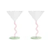 &Klevering Tableware Brands|Table Setting^Set of 2 Zig Zag Martini Glasses