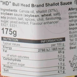 Bull Head Ingredients Brands|Chinese Ingredients^Shallot Sauce, 175g