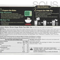 J WAY Ingredients Brands|Drinks^Short Dated Brown Sugar Boba Taro Milk Tea Kit, 3 sets