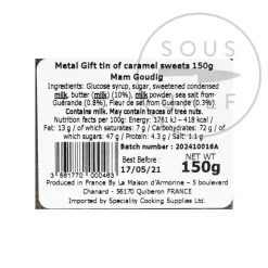 Maison D'Armorine French Ingredients|Chocolate & Sweets^Short Dated French Salted Butter Caramels in Gift Tin, 150g