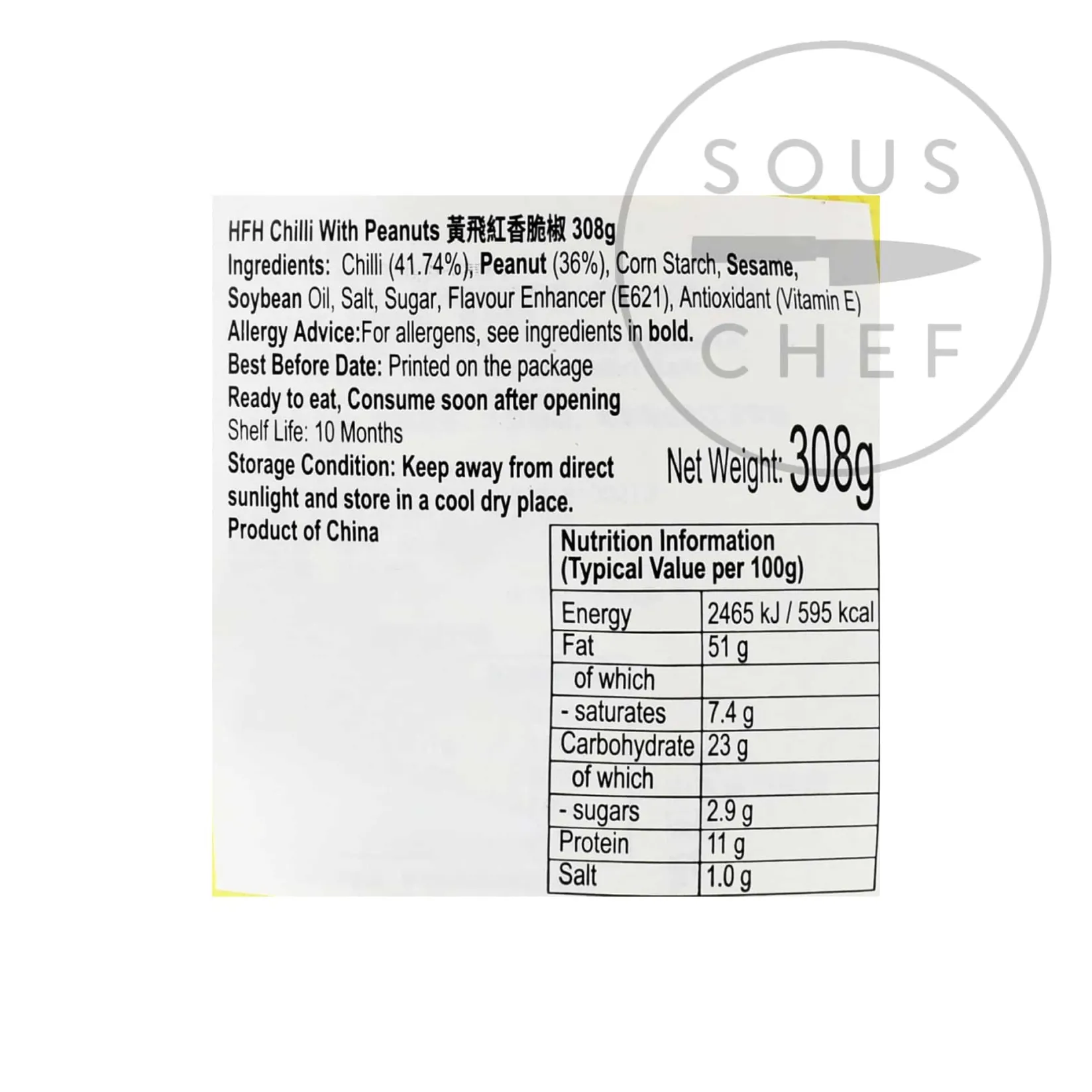 HFH Ingredients Brands|Chinese Ingredients^Short Dated Crispy Chilli with Peanuts, 308g