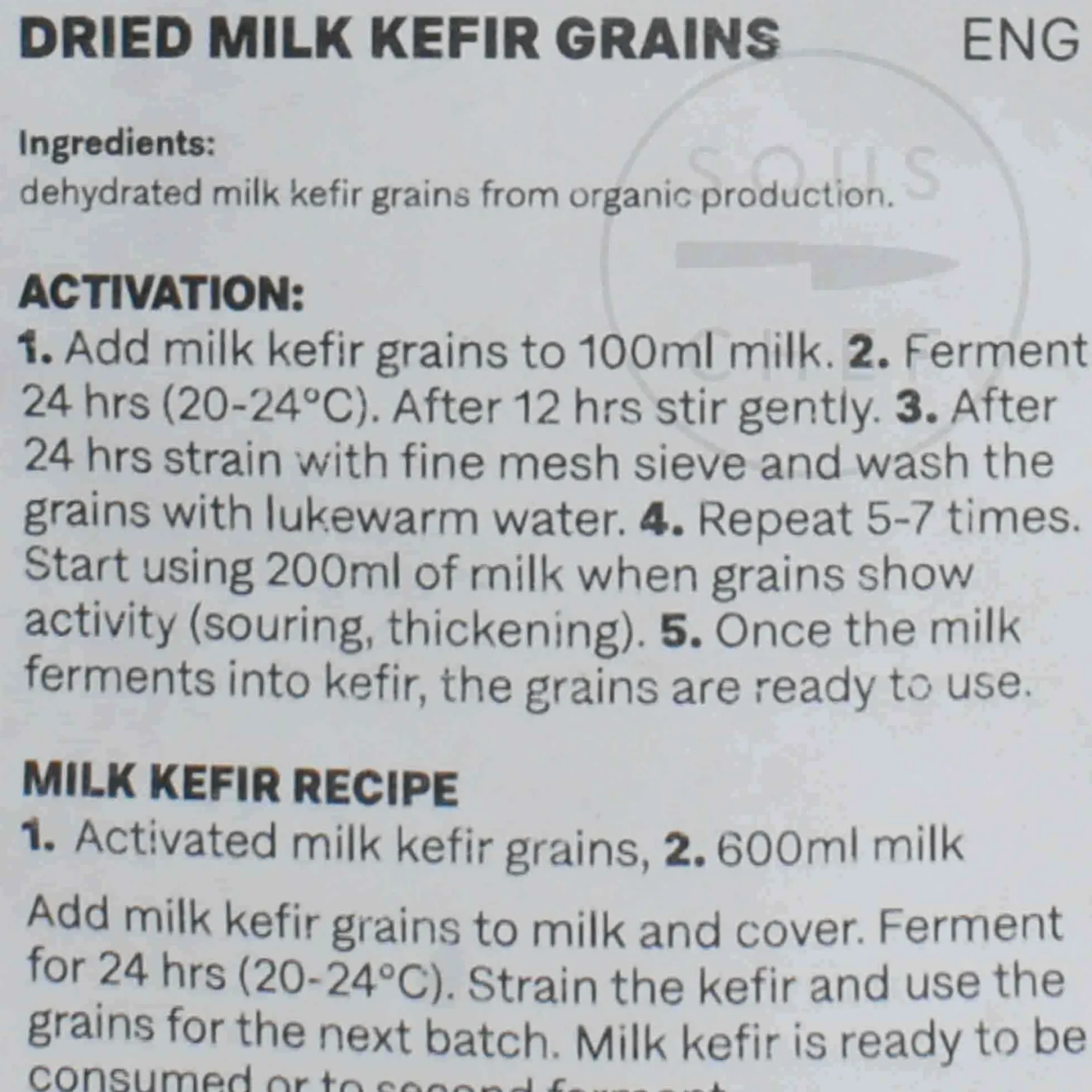 Kefirko Pickling, Preserving & Fermenting Jars^Short Dated Milk Kefir Grains, 2g