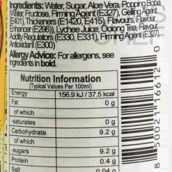 O'S Bubble Ingredients Brands|Southeast Asian Ingredients^Short Dated 24x Jelly Popping Boba Lychee Oolong & Aloe Vera Drink, 240ml
