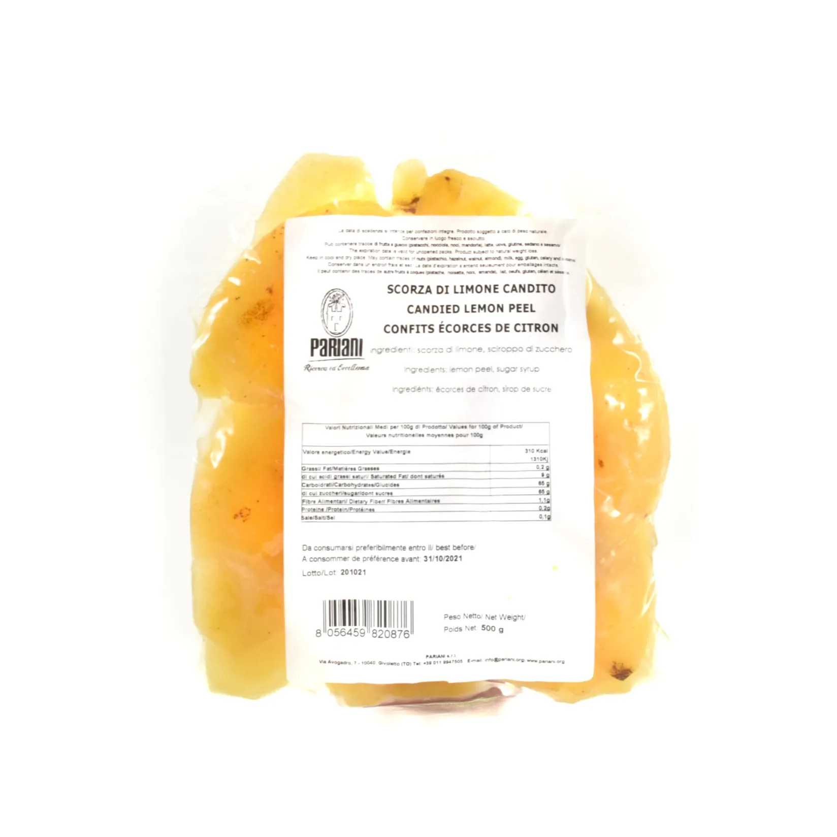 Pariani Ingredients Brands|Italian Ingredients^Sicilian Candied Lemon Peel, 1kg