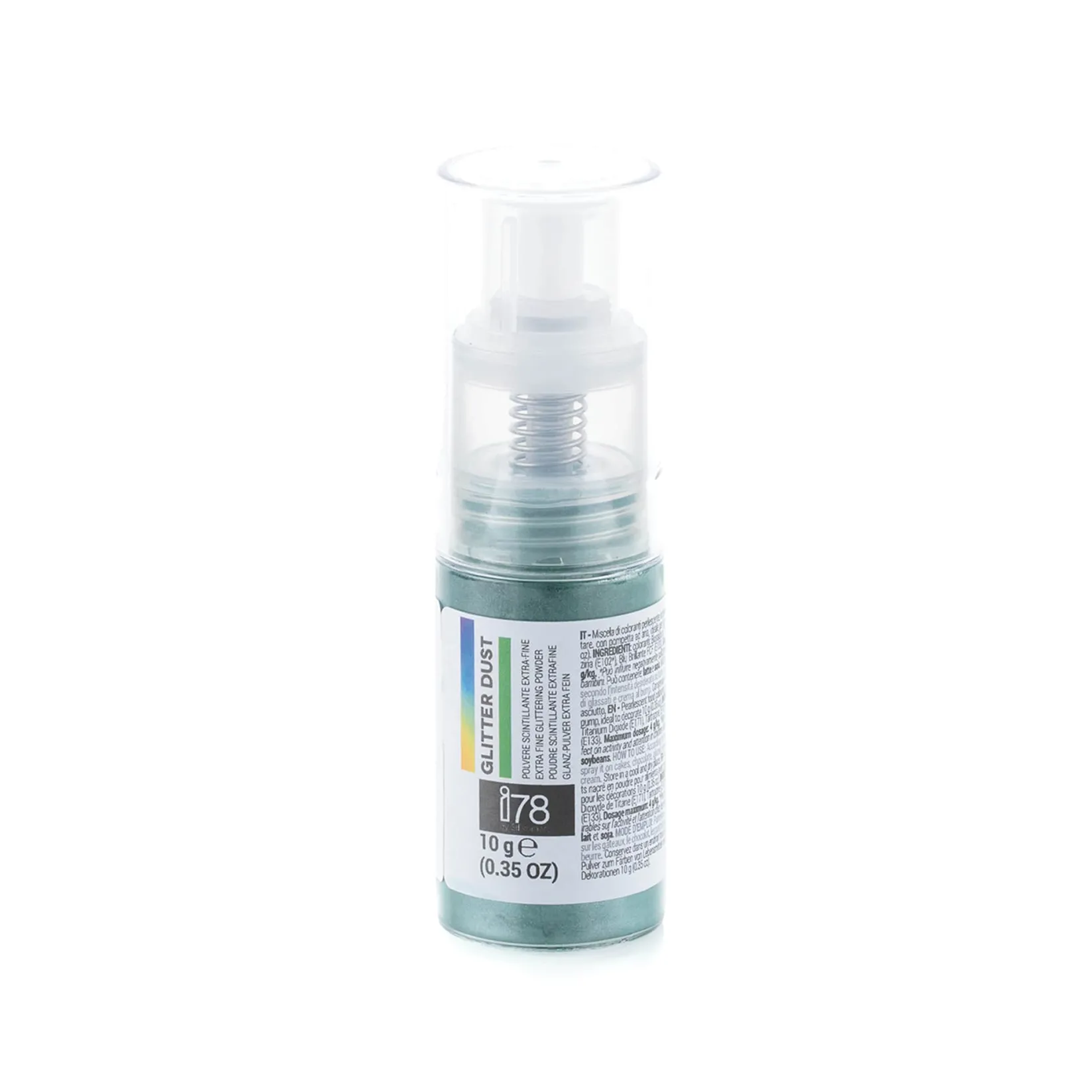 Silikomart Ingredients Brands|Baking Ingredients^Green Glitter Dust Spray, 10g