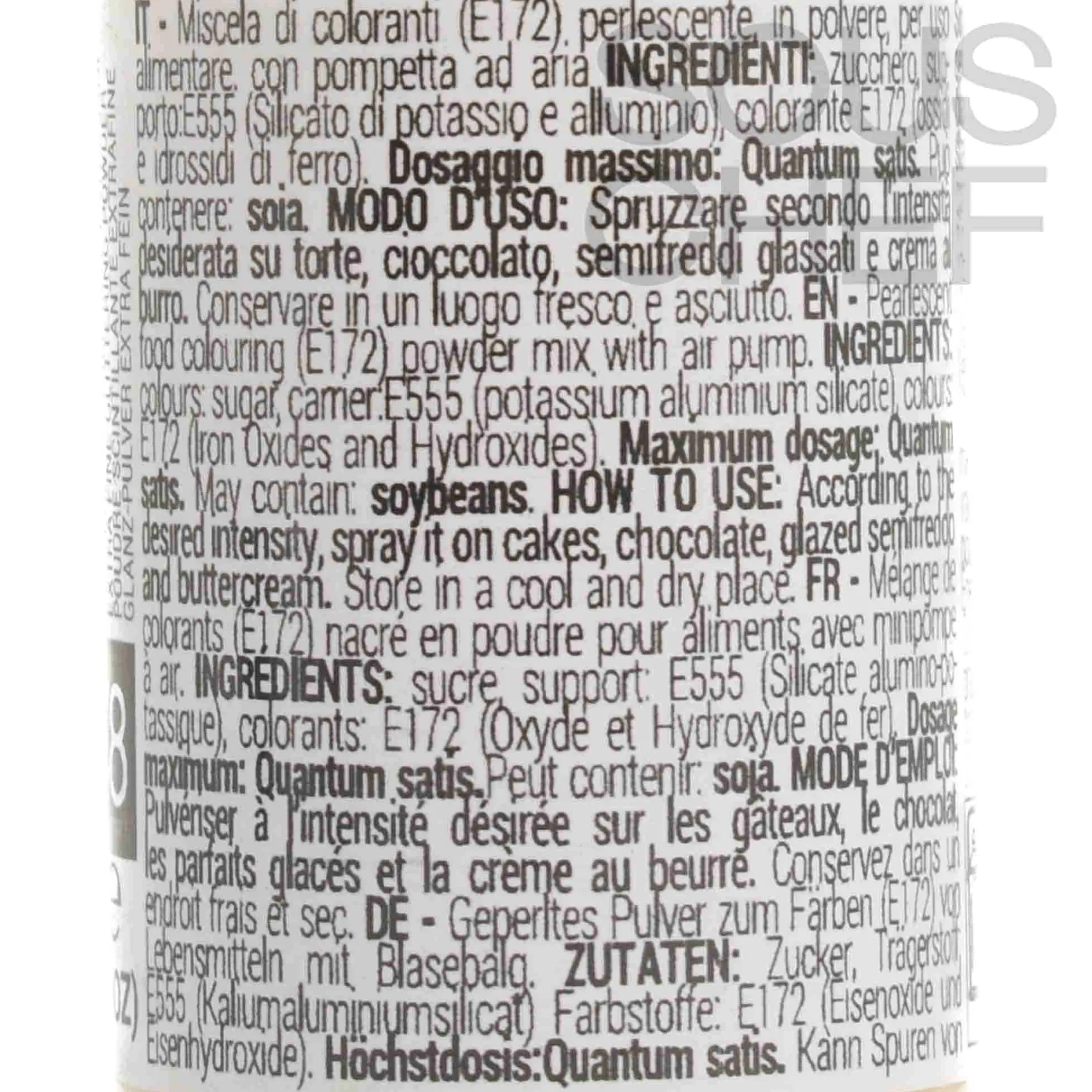 Silikomart Ingredients Brands|Baking Ingredients^Light Yellow Glitter Dust Spray, 10g