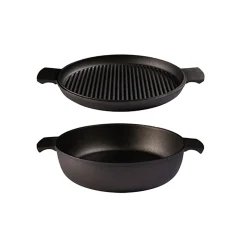 Skeppshult Pots & Pans^Cast Iron Combo Dutch Oven with Frying Pan Lid, 27cm