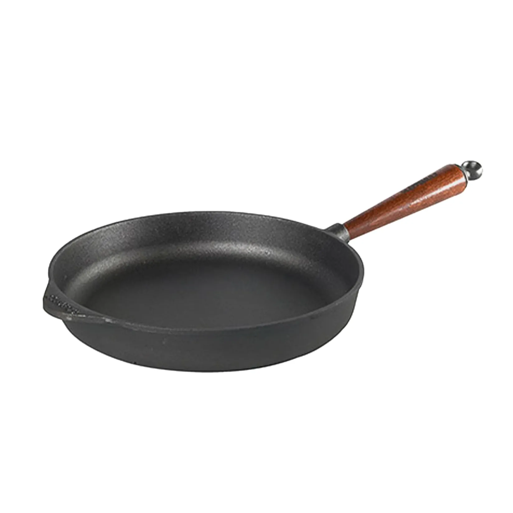 Skeppshult Pots & Pans^Cast Iron Deep Frying Pan with Beech Wood Handle, 28cm