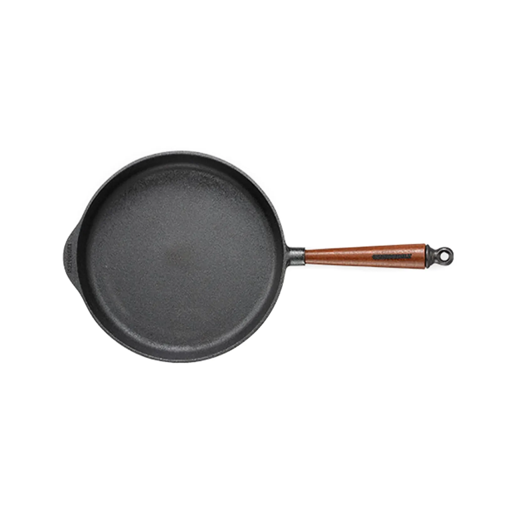 Skeppshult Pots & Pans^Cast Iron Deep Frying Pan with Beech Wood Handle, 28cm