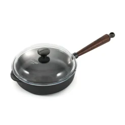 Skeppshult Pots & Pans^Traditional Cast Iron Deep Saute Pan with Lid, 25cm