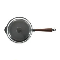Skeppshult Pots & Pans^Traditional Cast Iron Deep Saute Pan with Lid, 25cm