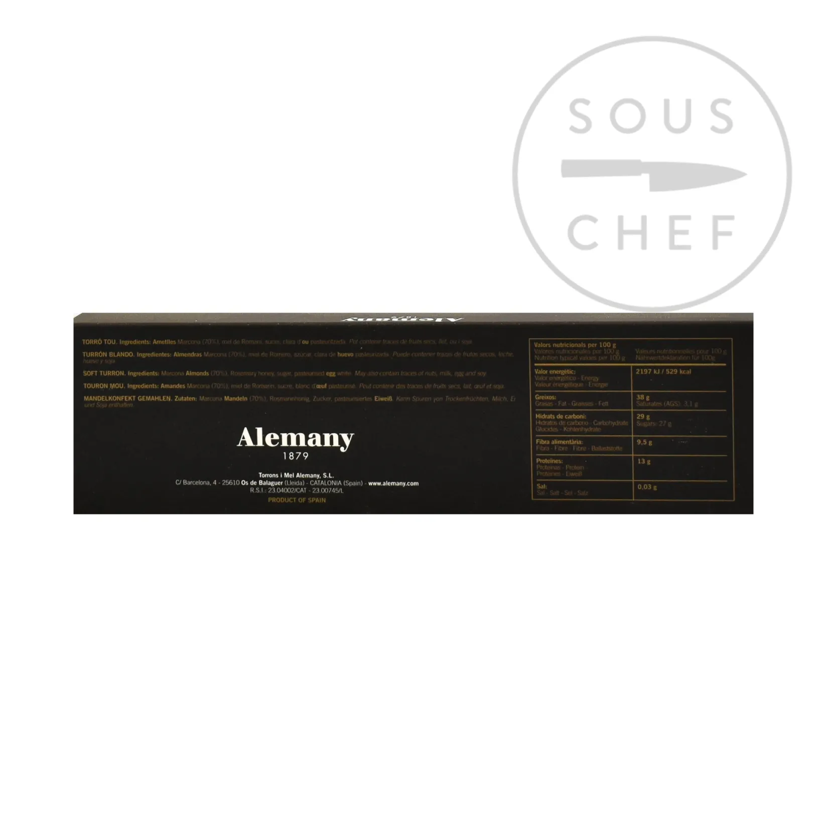 Alemany Ingredients Brands|Spanish Ingredients^Soft Turron, 125g
