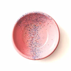 Kapka Enamel Middle Eastern Ingredients|Picnicware^Splatter Fest Enamel Bowl, Pink