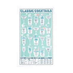 Stuart Gardiner Made In The Uk|Kitchen Textiles & Clothing^Classic Cocktails Tea Towel