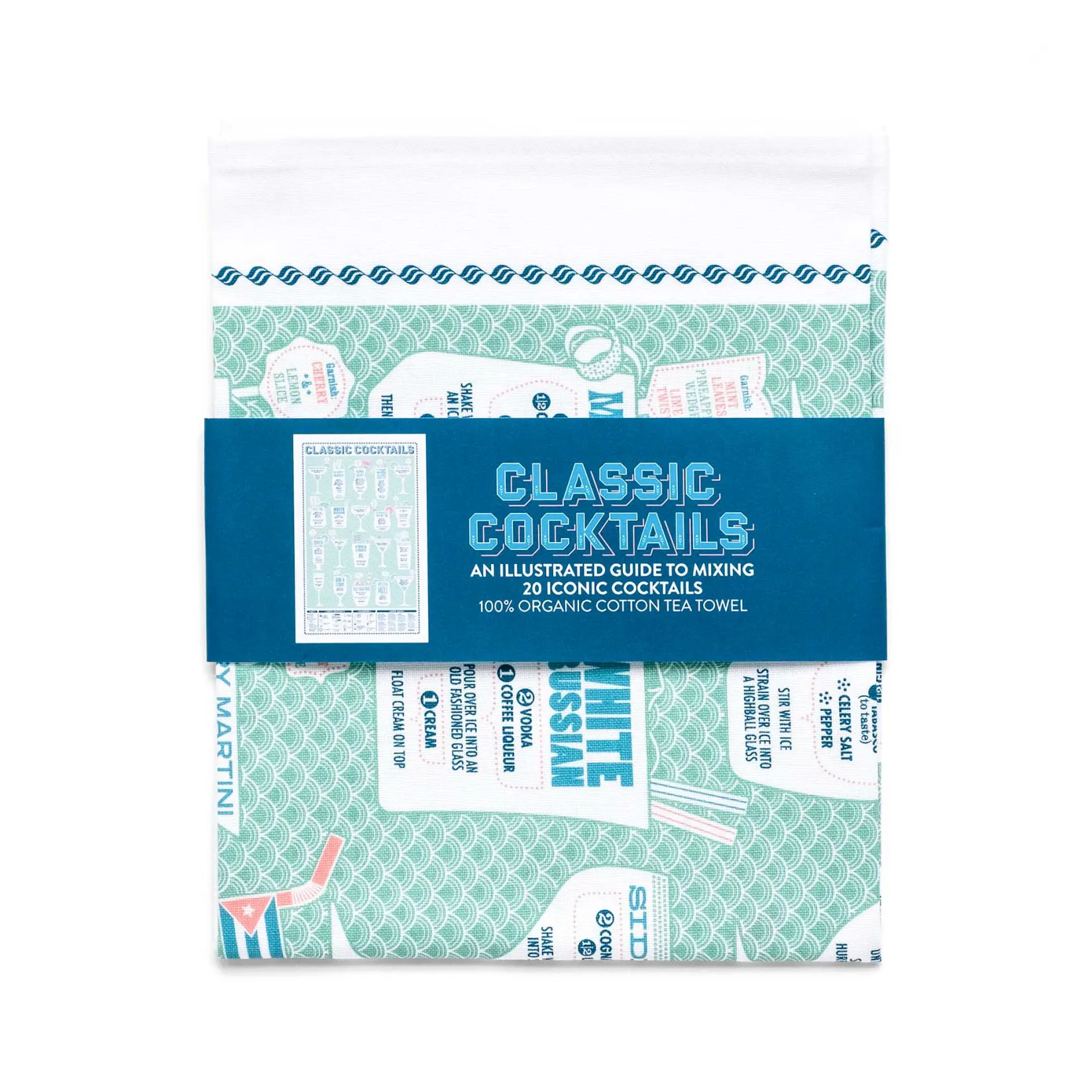 Stuart Gardiner Made In The Uk|Kitchen Textiles & Clothing^Classic Cocktails Tea Towel
