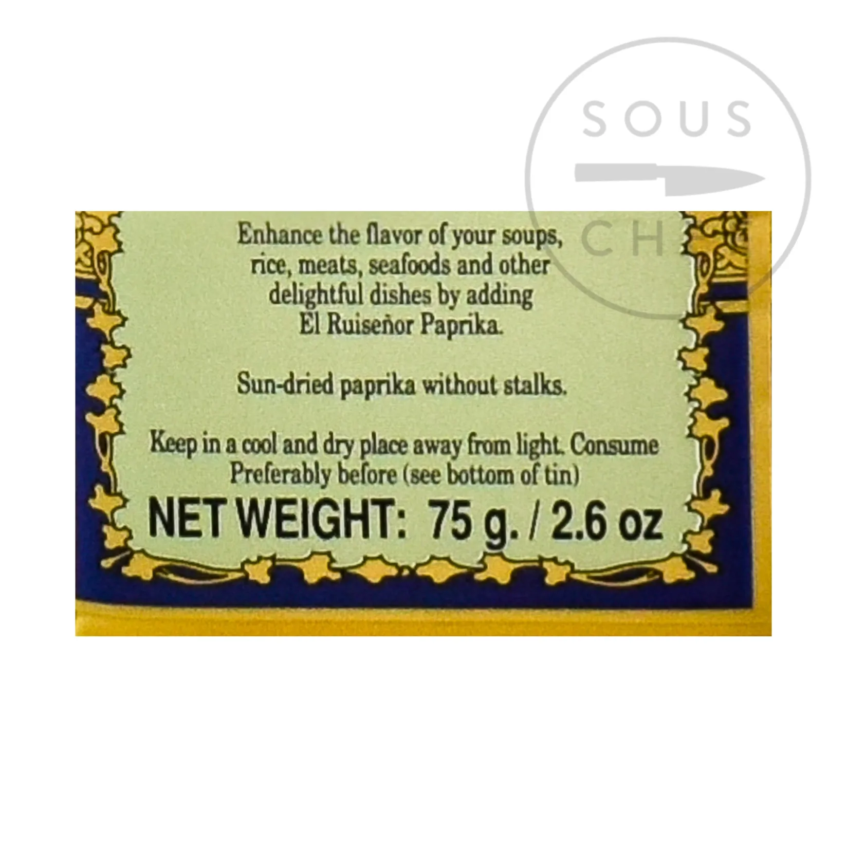 El Ruisenor Spanish Ingredients|Ingredients Brands^Sundried Paprika D.O. Murcia Dulce, 75g