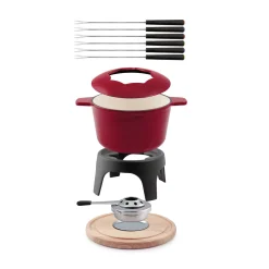 Swissmar Pots & Pans^Sierra Red Cast Iron Fondue Set, 17cm