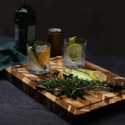 Teakhaus Kitchen Tools & Utensils|Chopping & Carving Boards^Herringbone Cutting Board Medium Thickness, Large