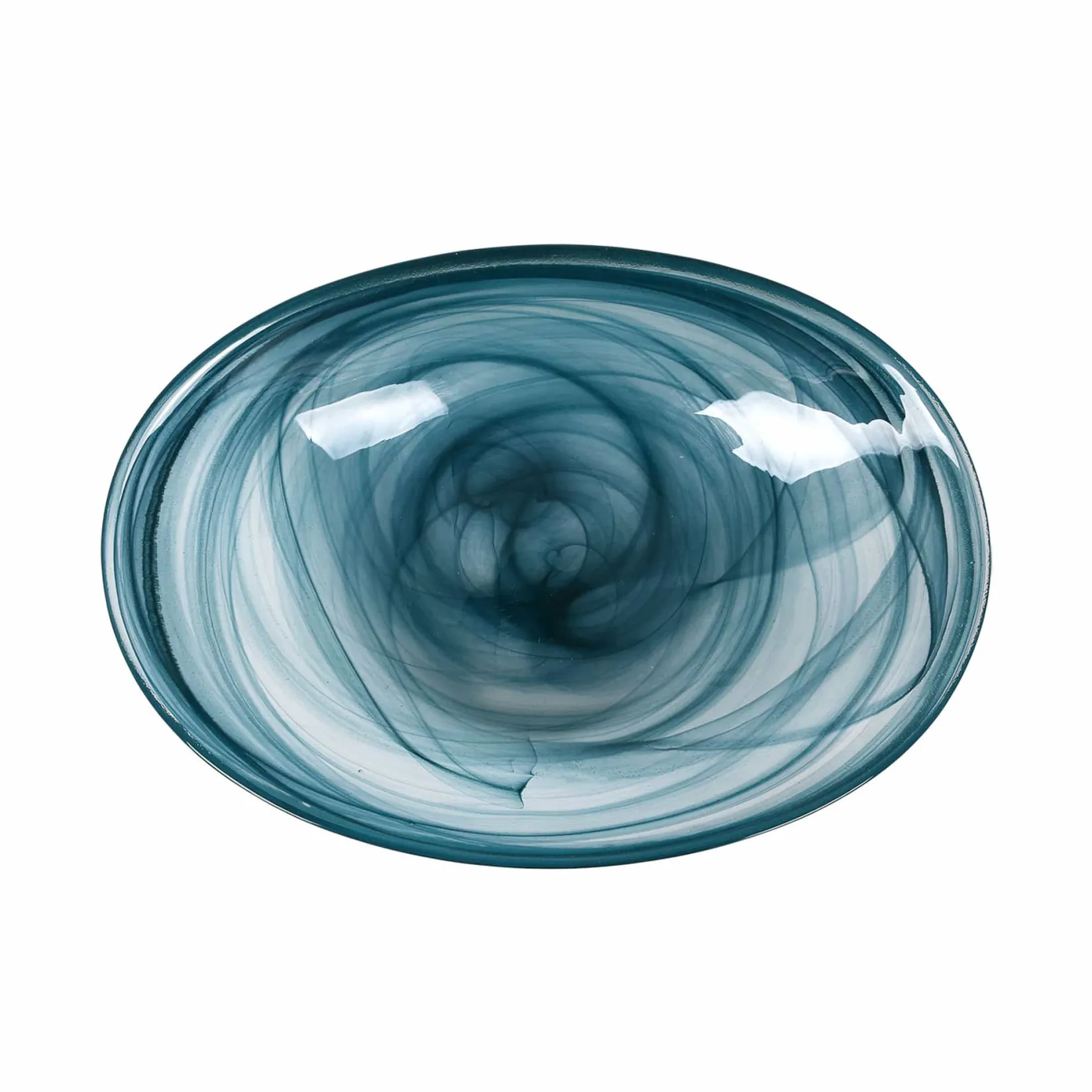 Turkish Tableware Tableware Brands|Crockery & Dinnerware^Teal Marble Glass Salad Bowl, 30cm