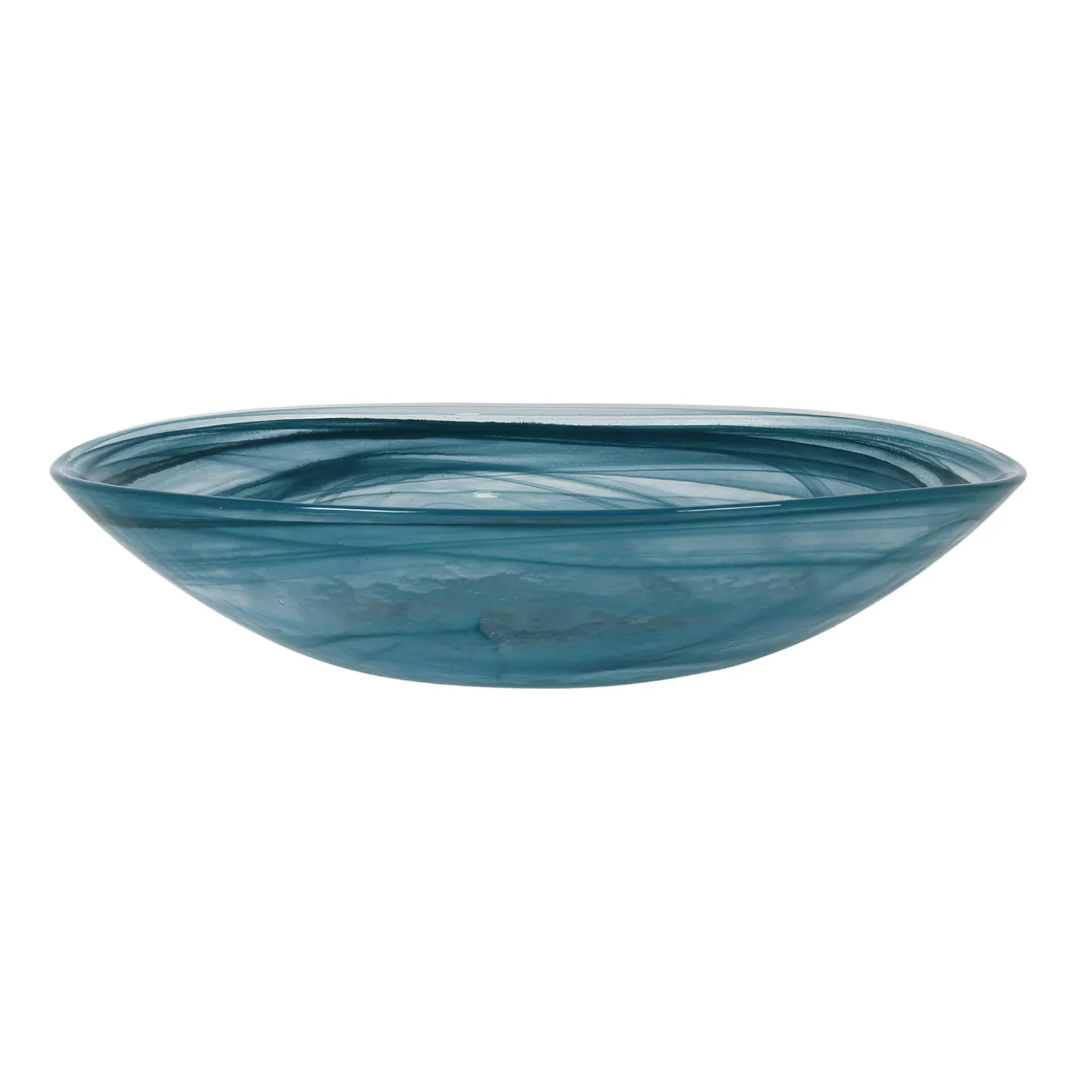 Turkish Tableware Tableware Brands|Crockery & Dinnerware^Teal Marble Glass Salad Bowl, 30cm