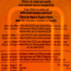 Tenorio Tinned Fish & Seafood|Ingredients Brands^Tuna Fillet with Basil & Sundried Tomato, 120g