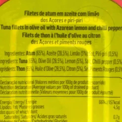 Tenorio Tinned Fish & Seafood|Ingredients Brands^Tuna Fillet with Lemon & Piri Piri, 120g