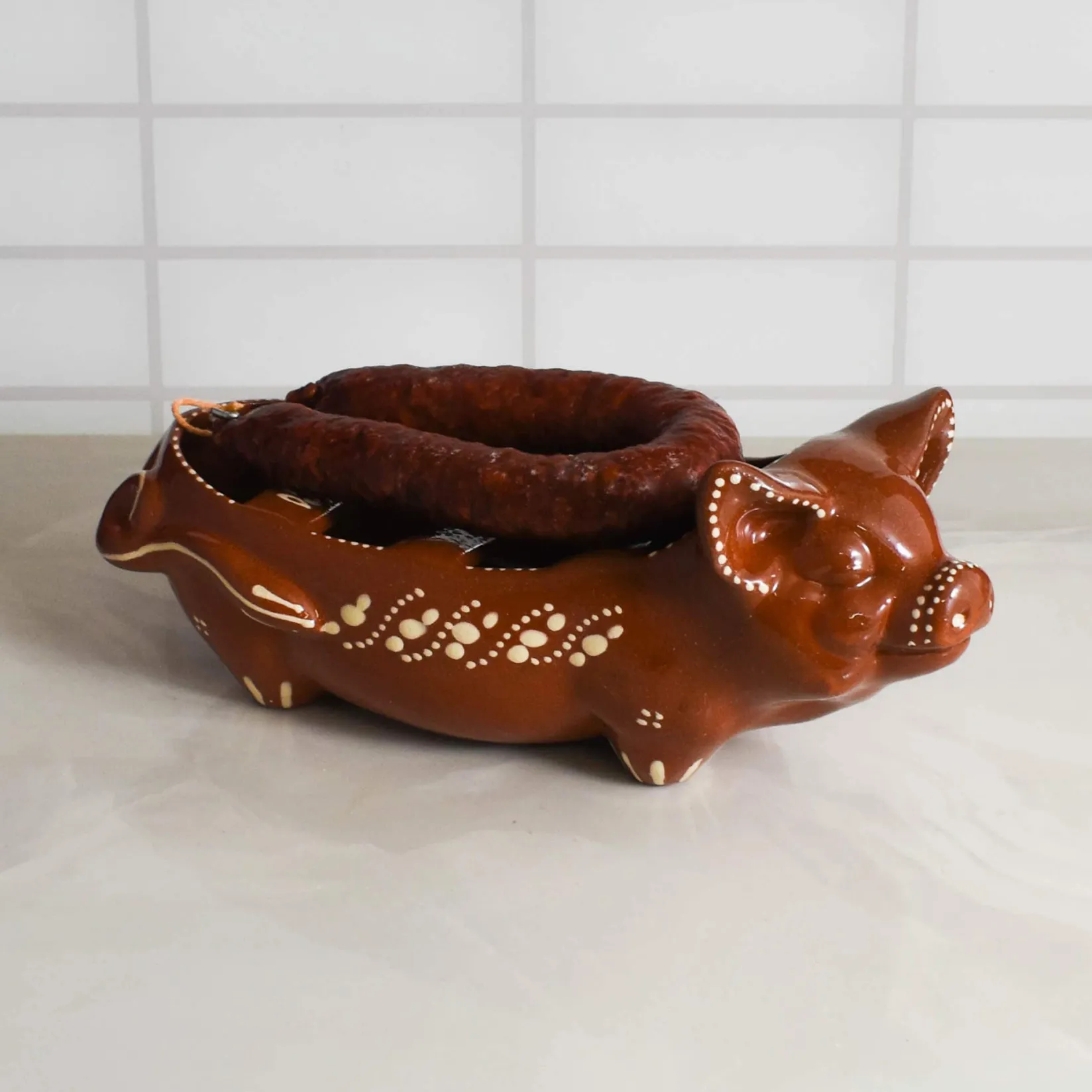 TERRACOTA ASSADEIRA Tableware Brands^Terracotta Chorizo Pig Serving Dish, 30cm