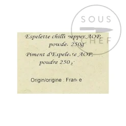 Terre Exotique Ingredients Brands|French Ingredients^Espelette Chili Pepper DOP, 250g