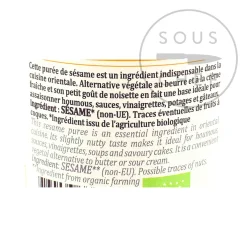 Terre Exotique Ingredients Brands|Middle Eastern Ingredients^Organic Tahini, 180g