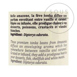 Terre Exotique Herbs & Spices|Ingredients Brands^Tonka Bean, 50g