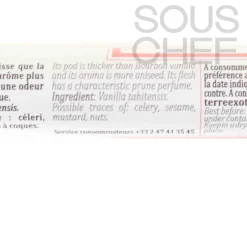 Terre Exotique Ingredients Brands|French Ingredients^Vanilla from Tahiti, 1 pod