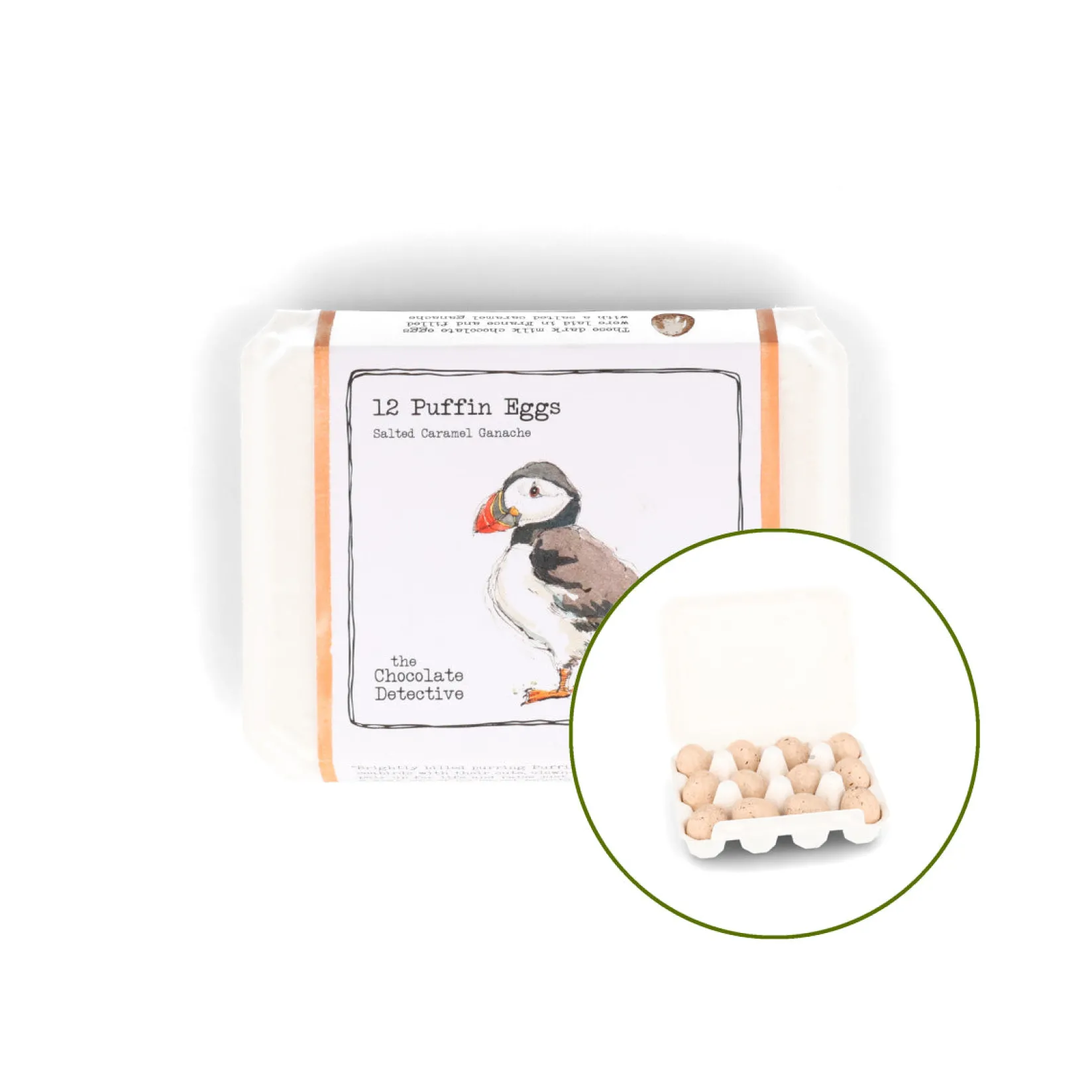 Chocolate Detective Chocolate & Sweets|Ingredients Brands^The 12 Puffin Chocolate Eggs, 150g