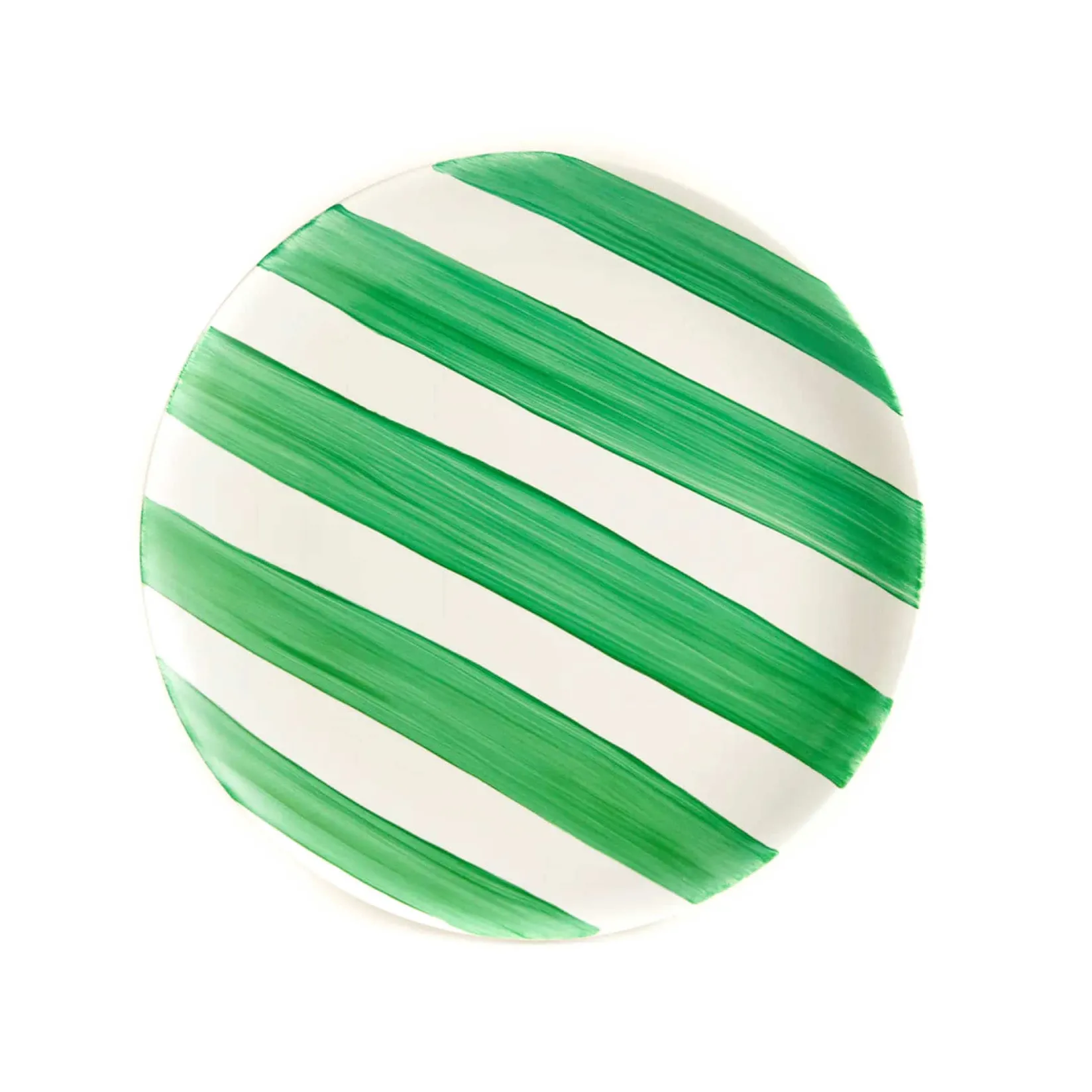 The Platera Tableware Brands|Plates^Green Stripe Porcelain Dinner Plate, 27.5cm