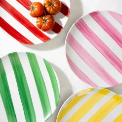 The Platera Plates|Crockery & Dinnerware^Red Stripe Porcelain Dinner Plate, 27.5cm