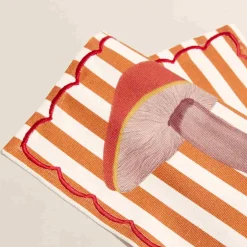 The Platera Tableware Brands^Striped Russula Mushroom Cotton Placemat